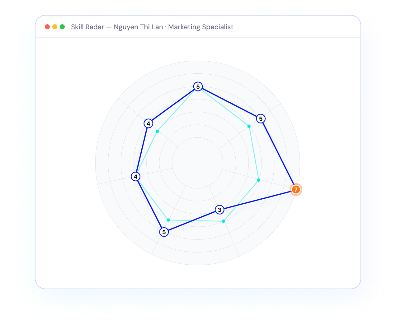 SkillMAP HR Competency Mapping Radar Chart